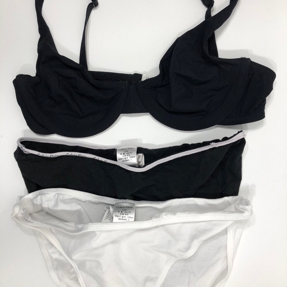 Calvin Klein Bra 36C 2 Bikini Panties L